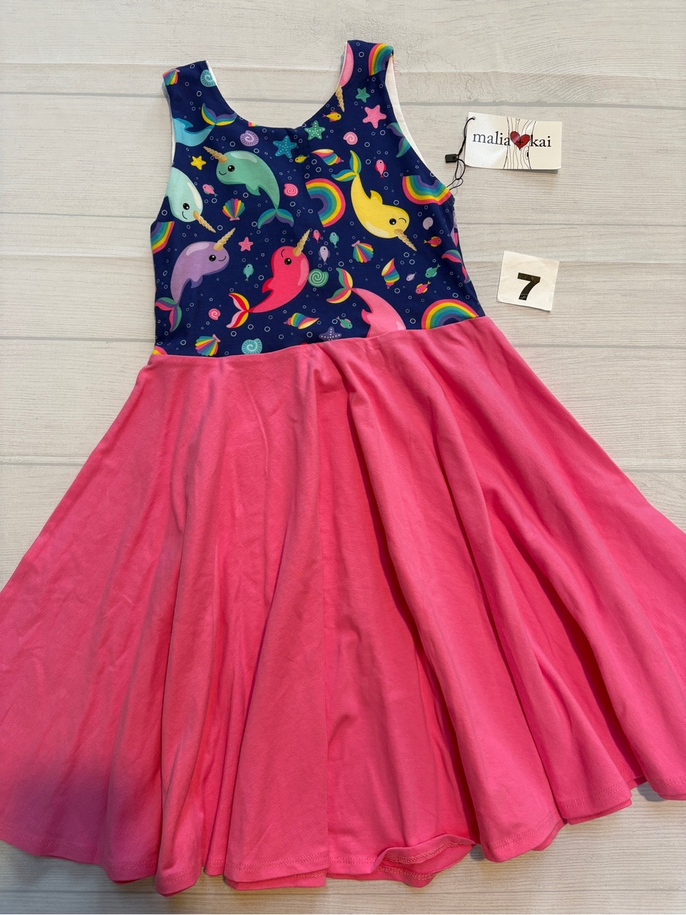 Malia and Mai Narwhal Twirl Dress